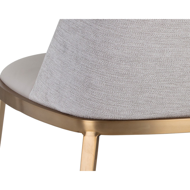 Dover Upholstered Dining Chair, Light Grey Performance