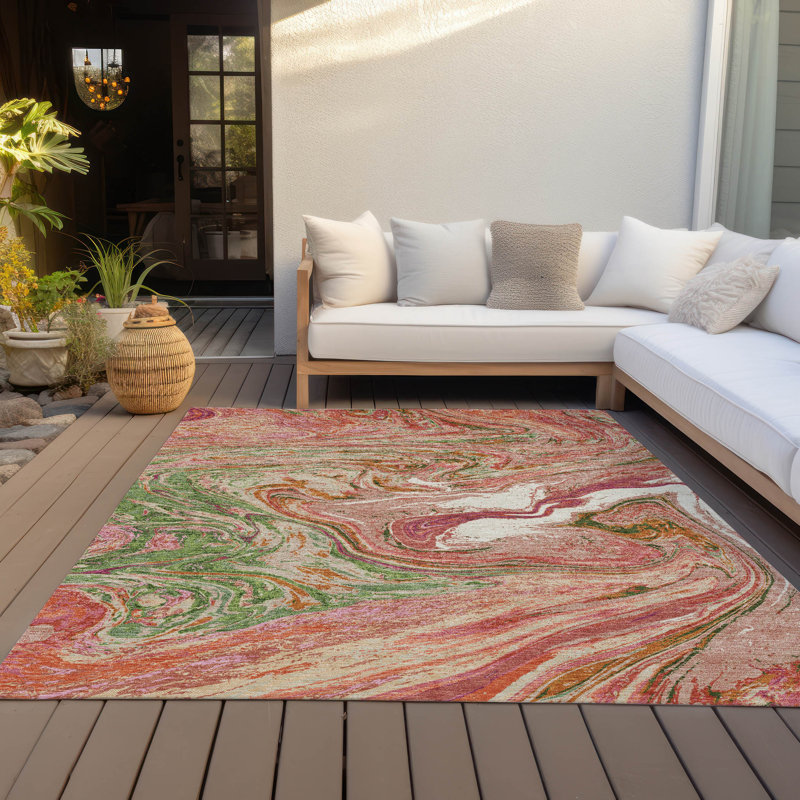  Tapis intérieur / extérieur lavable à la machine Chayden ACN1061, Rectangle 10 pi x 14 pi