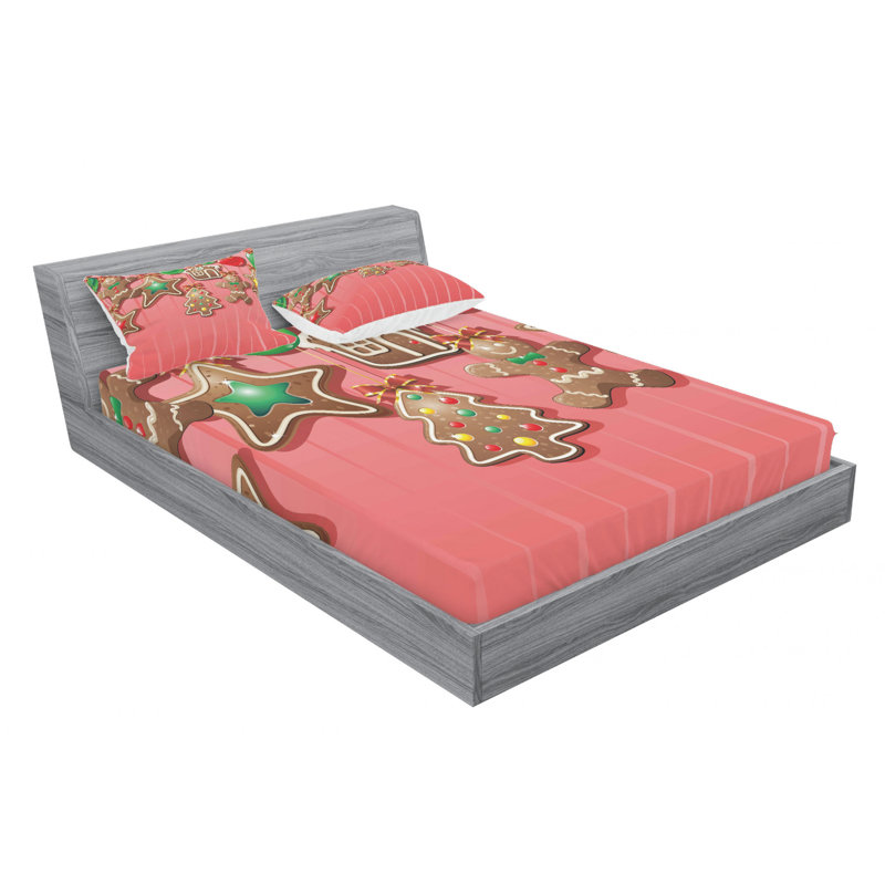 Microfiber Striped Sheet Set, Full Sheet Set + Fitted Sheet + 2 Pillowcases