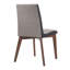 Chaise d’appoint rembourrée grise Abbie