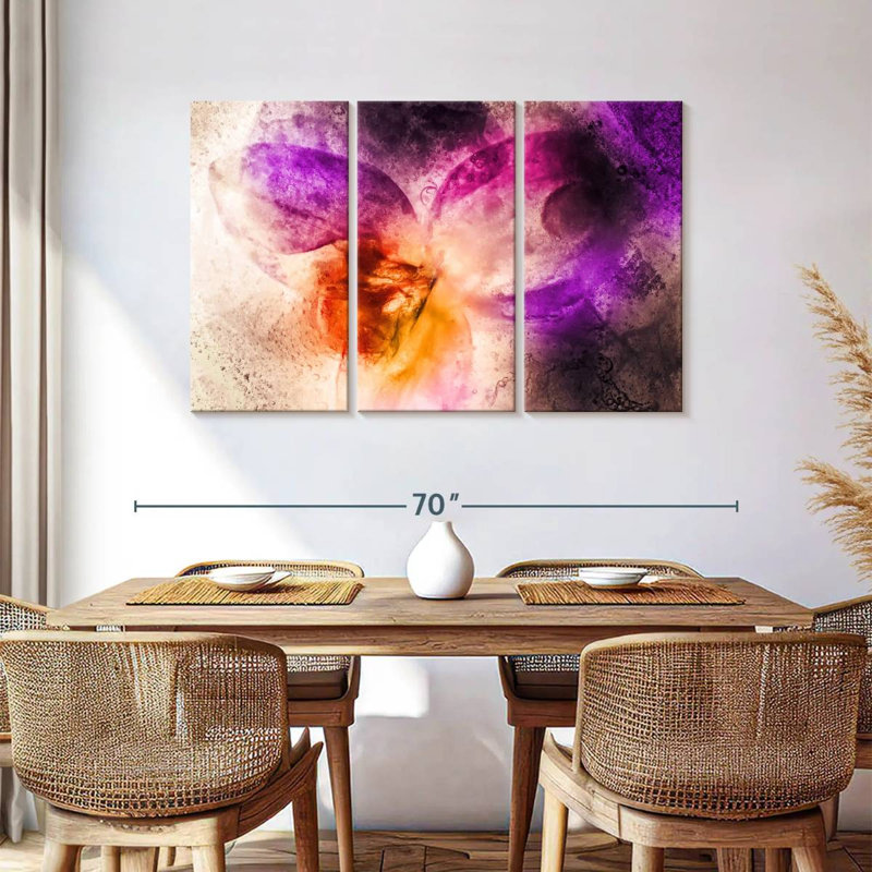 Motif floral abstrait Avery, H 36 po x l 57 po
