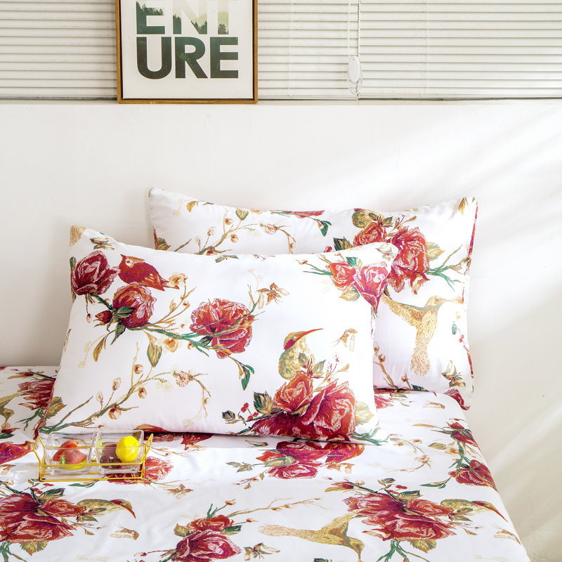 Microfiber Percale Floral - Set of 2, 30" x 20" Pillowcase