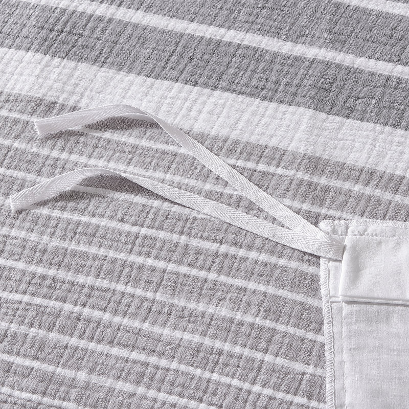 Ensemble de housse de couette 100% coton Swift Home, Housse de couette double / grand + 2 taies décora, Gris