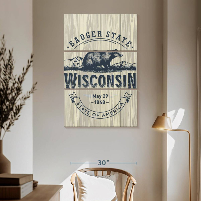 Badgers de Nicci Wisconsin, H 65 po x l 42 po