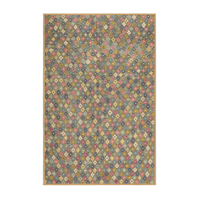 Tapis abstrait gris / orange, Rectangle 7 pi x 9 pi