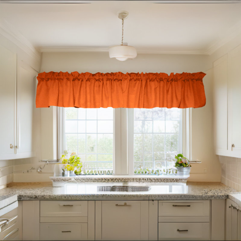 Cantonnière sur mesure l 58 po Pastorella, L 58 po x L 16 po, Orange