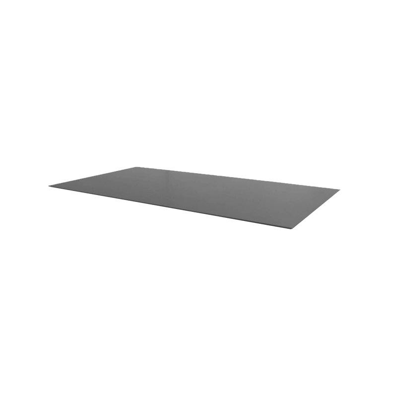 Drop Outdoor Dining Table, 39.4" W x 78.8" L x 29.2" H, Light Gray, Nero Black