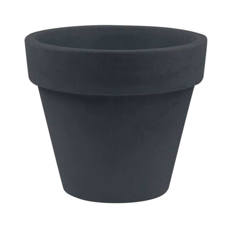 Pot à fleurs en résine Maceta, H 20,5 po x l 23,5 po x P 23,5 po, Anthracite