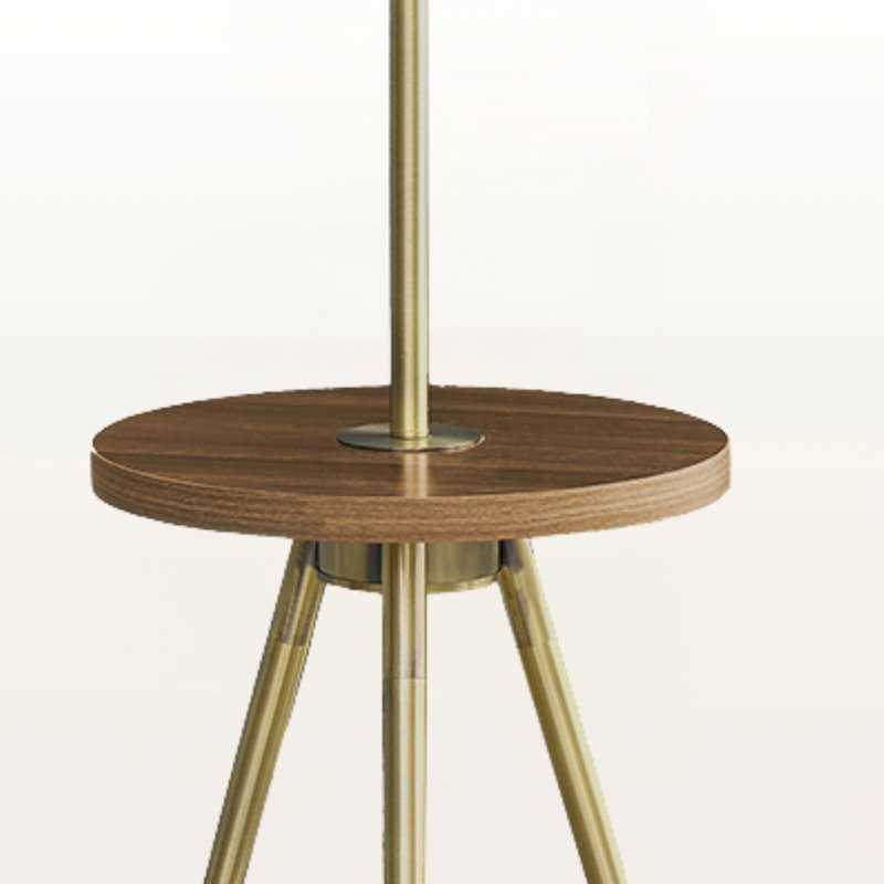 Harena Cream Shade Floor Lamp With Gold Metal Base, 54.8'' H X 19.81'' W X19.79'' D