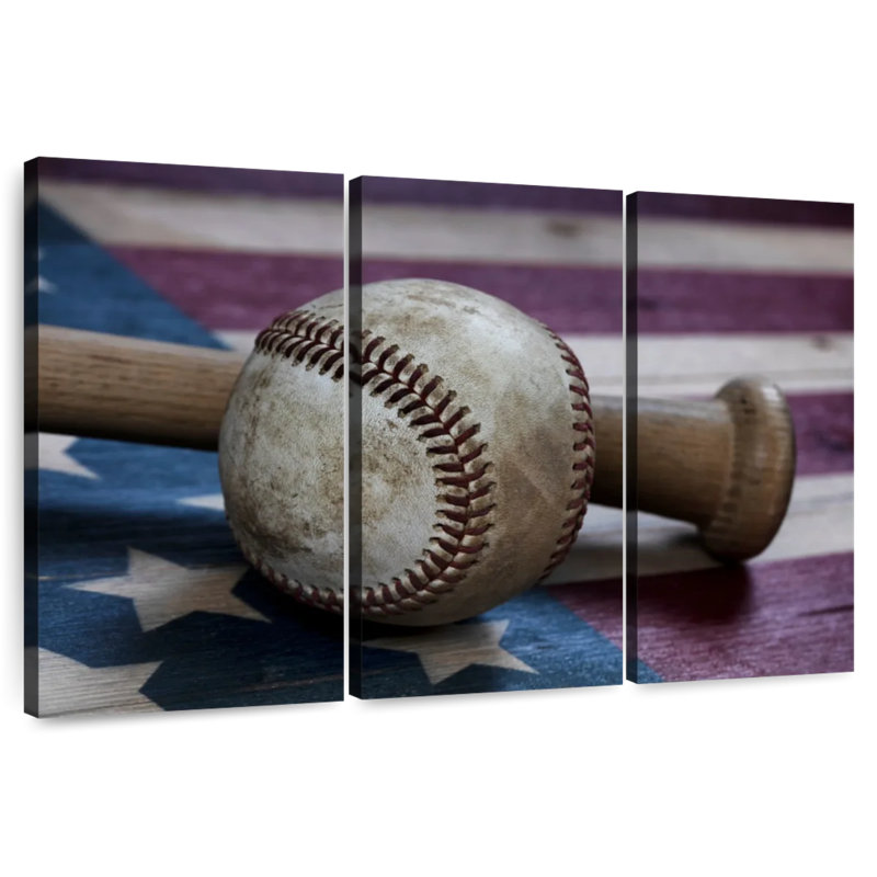 Sireci Baseball Bat Flag USA, 48" H x 74" W