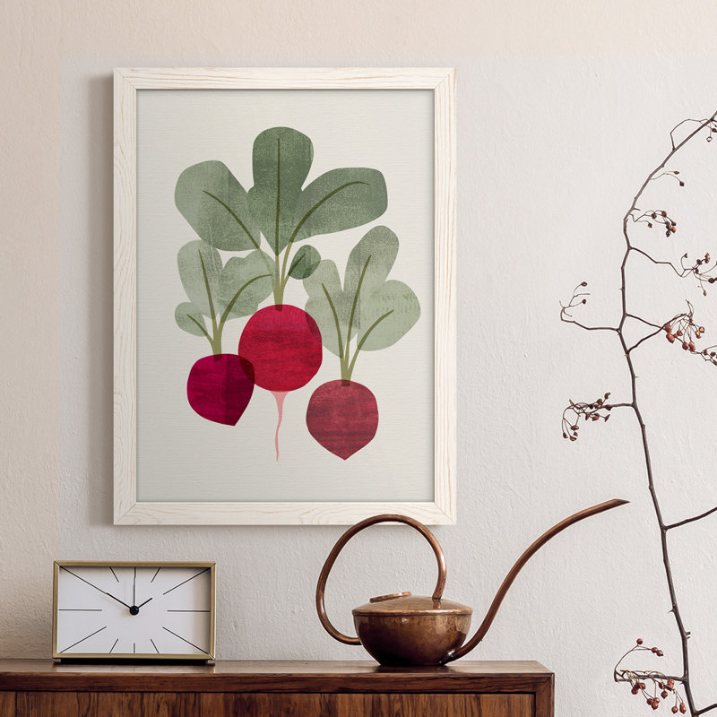 Organic Veg I - reproduction de cadre photo sur toile, H 28 po x l 38 po x P 1 po, Cadre blanc