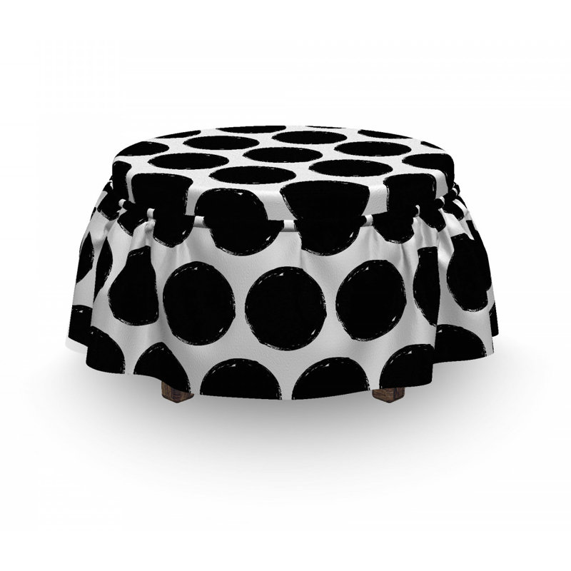 Housse pour repose-pieds rond shapes grungy
