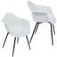 Chaise avec accoudoirs Angeline - blanc-693482016