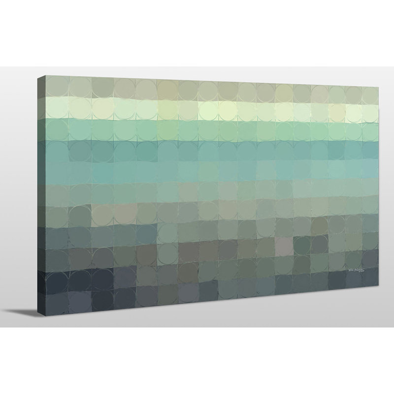 " Circles And Squares #24 " by Mark Lawrence, 18" H x 30" W x 1" D, Wrapped Canvas