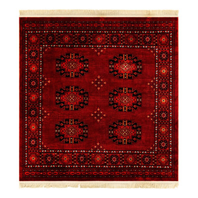 Amro Southwestern Red/Black Area Rug
