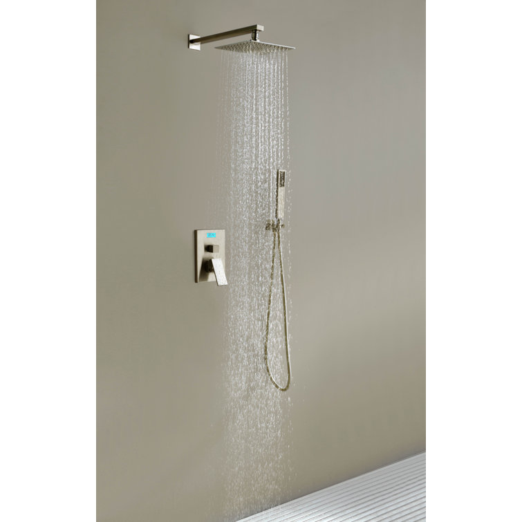 Digital Temperature Display Thermal Sequence ThermostaticLever Shower Faucet，Shower Faucet System with Handshower