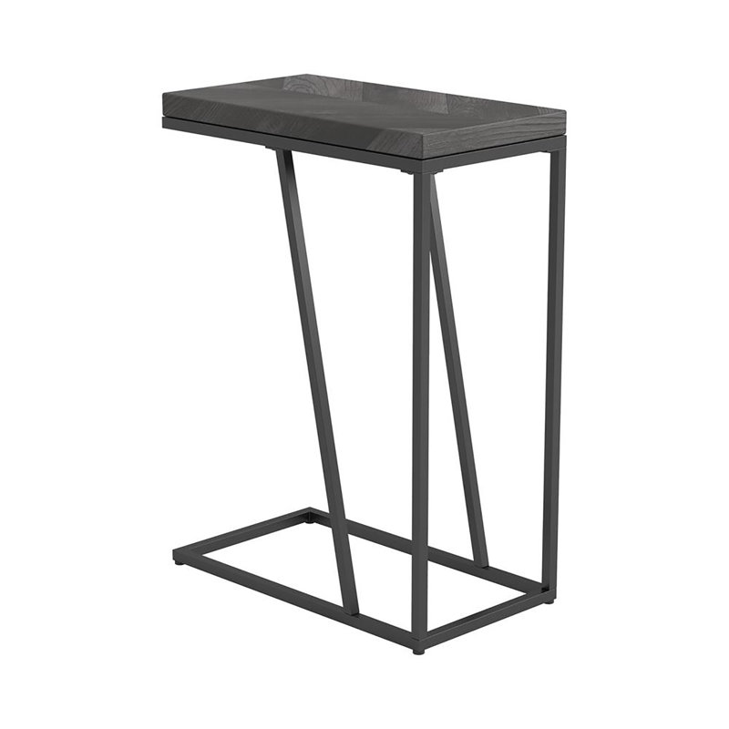 Rustic Grey Herringbone and Accent Table