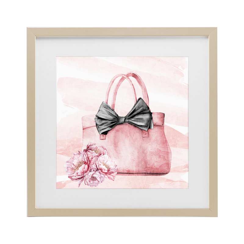 «Blush Glam Time Bag», reproduction imprimée sous verre, conception de Kim Allen, H 13 po x l 13 po