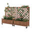 Lit de jardin surélevé mobile 2 pièces H 37 "avec treillis Tinatin-1149750219