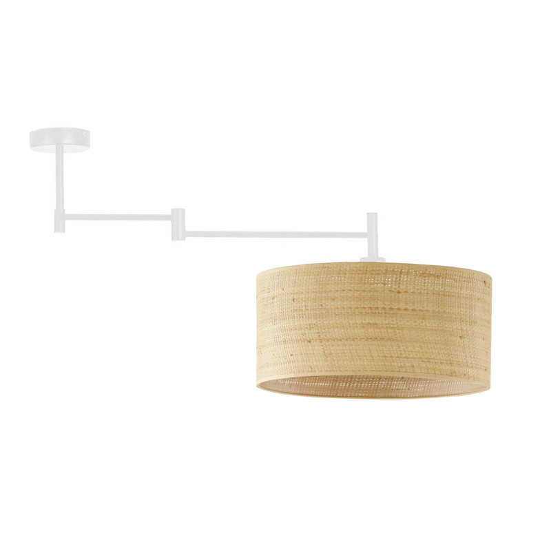 Elutheria Rattan Semi Flush Mount, Black