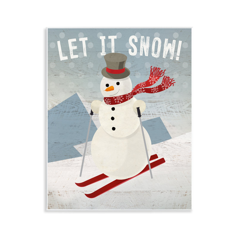 «Snowing Skiing on Slopes», art mural sur toile par Susan Arnot
