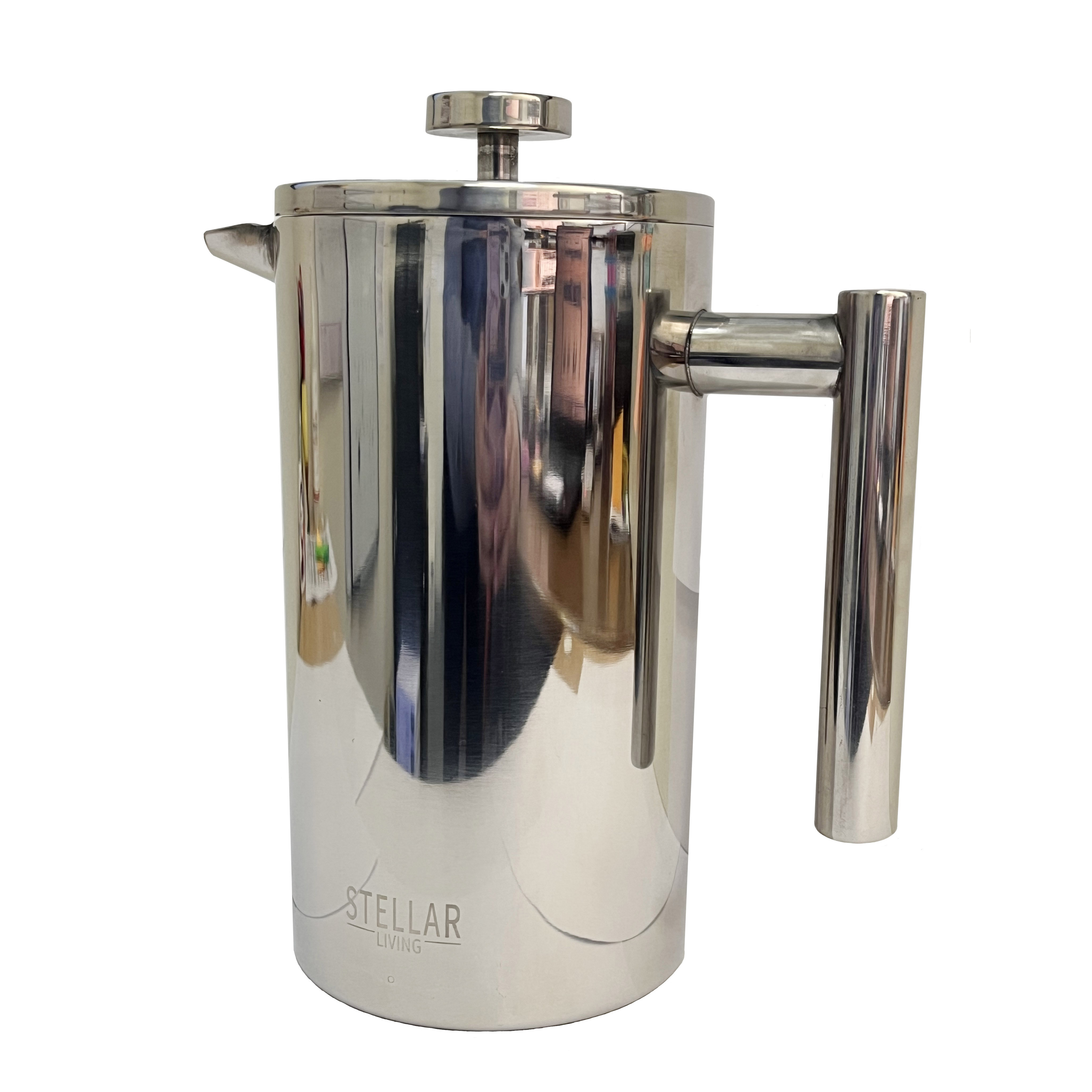 Belwares French Press Coffee Maker, Double Wall Stainless Steel