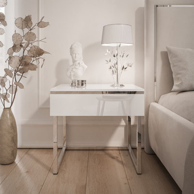 48cm W Manufactured Wood Bedside Table