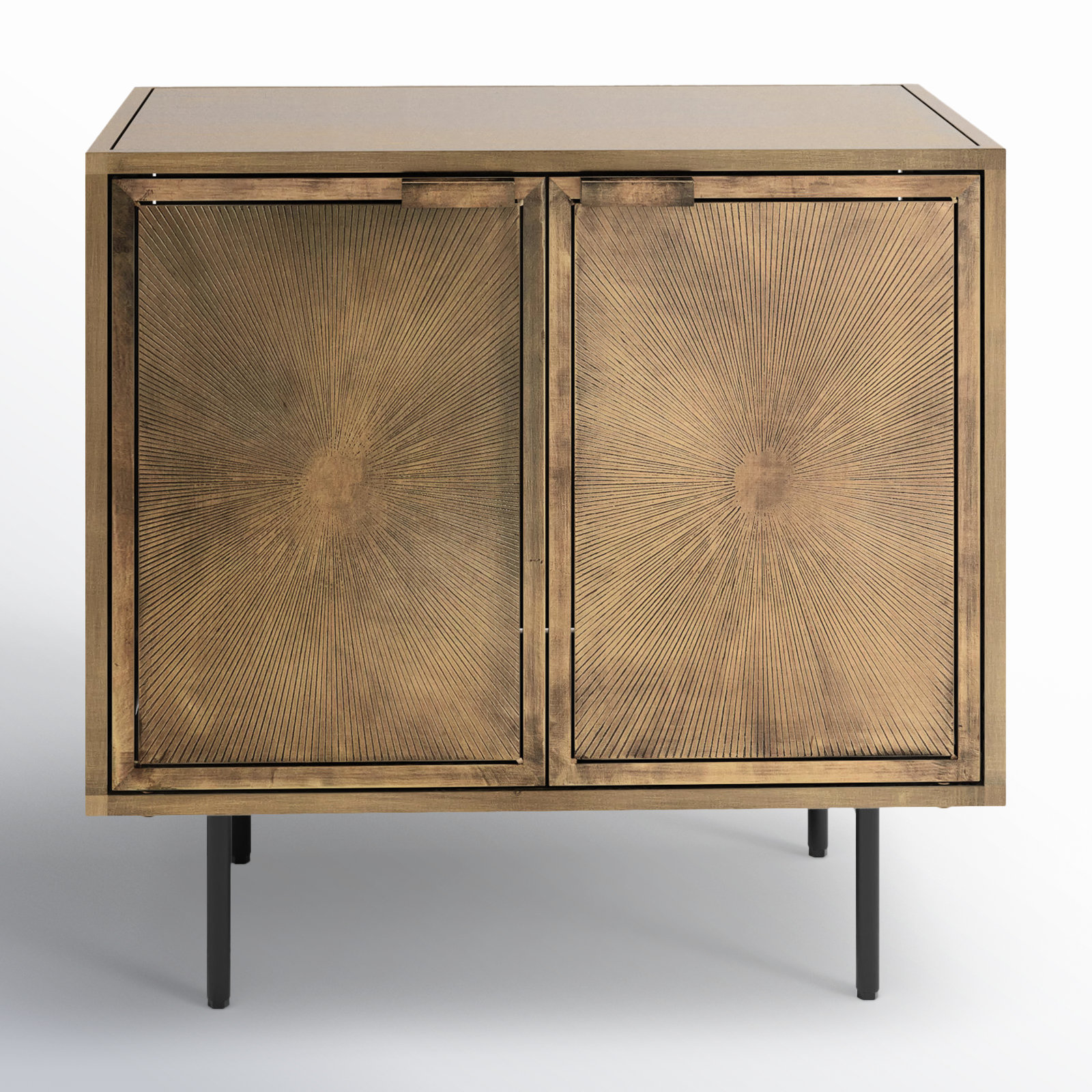 Melissa Metal 25" Nightstand, Aged Brass