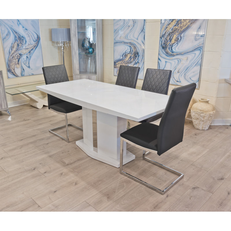 Camberley 4 -Person Butterfly Leaf Dining Set, Black