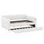 Elegant Upholstered Platform Bed with USB Connectivity and Trundle-1393922846
