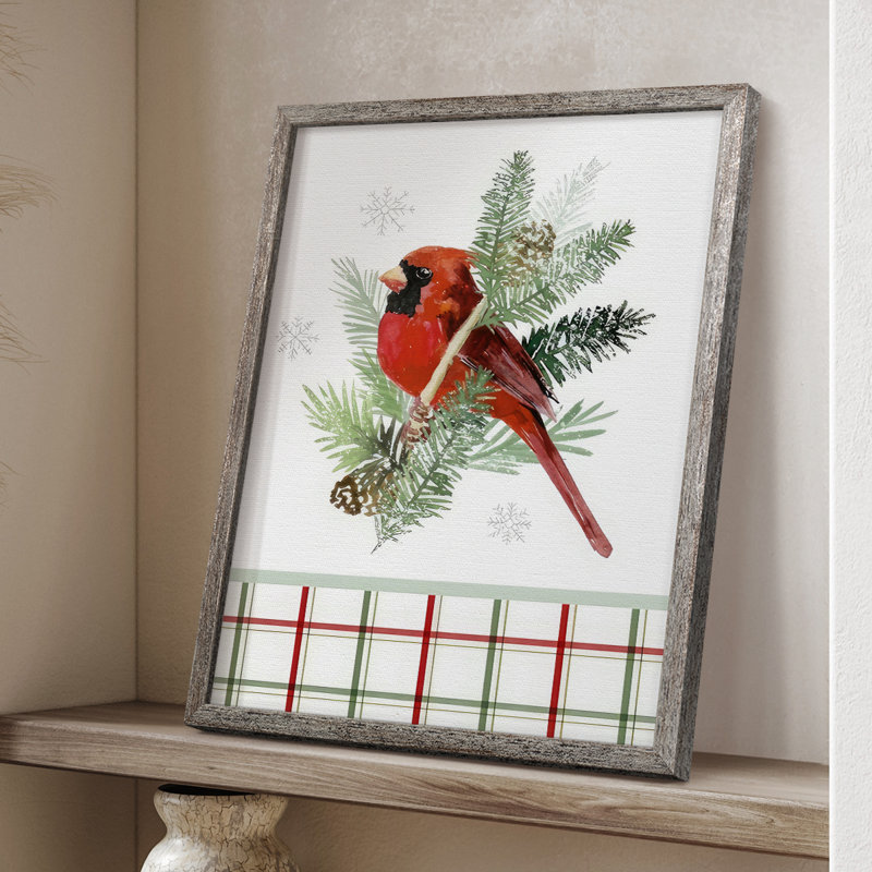 Reproduction encadrée de la collection Winter visiteur B - bois massif, H 30 po x l 24 po
