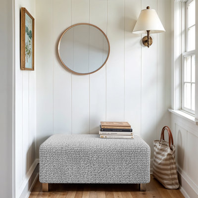 Stretchy Slipcover for Ottoman - Easy to Clean & Durable - Comfort Collection