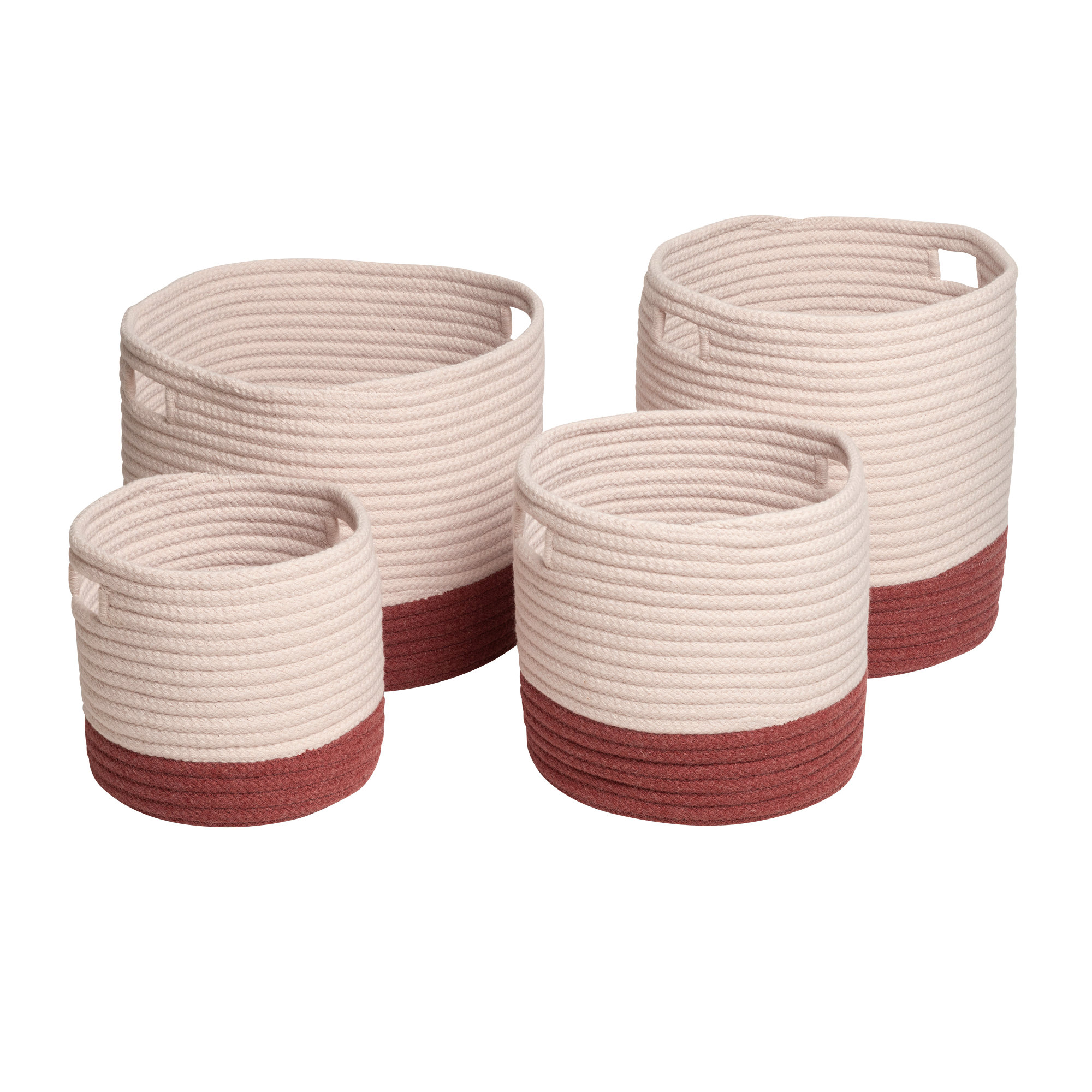 Fabric Decorative Basket 1, 20" H x 20" W x 16" D , Red