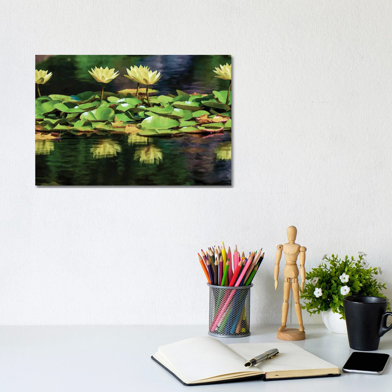 Lilly Pond by David Gardiner - Gallery-Wrapped Canvas Giclée on Canvas, 20.32 cm H x 30.48 cm W, Wrapped Canvas