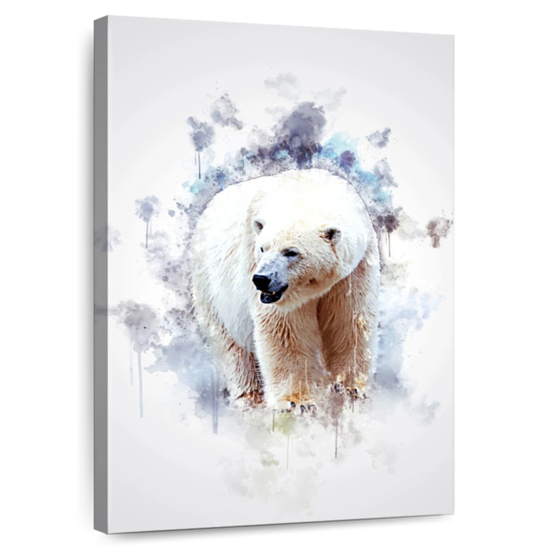 Ours polaire de couleur Brampt, H 30 po x l 20 po