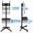 Mount-It! Adjustable Mobile TV Cart | Wheeled Flat Screen TV Stand | Fits Displays 23 to 55 in.
