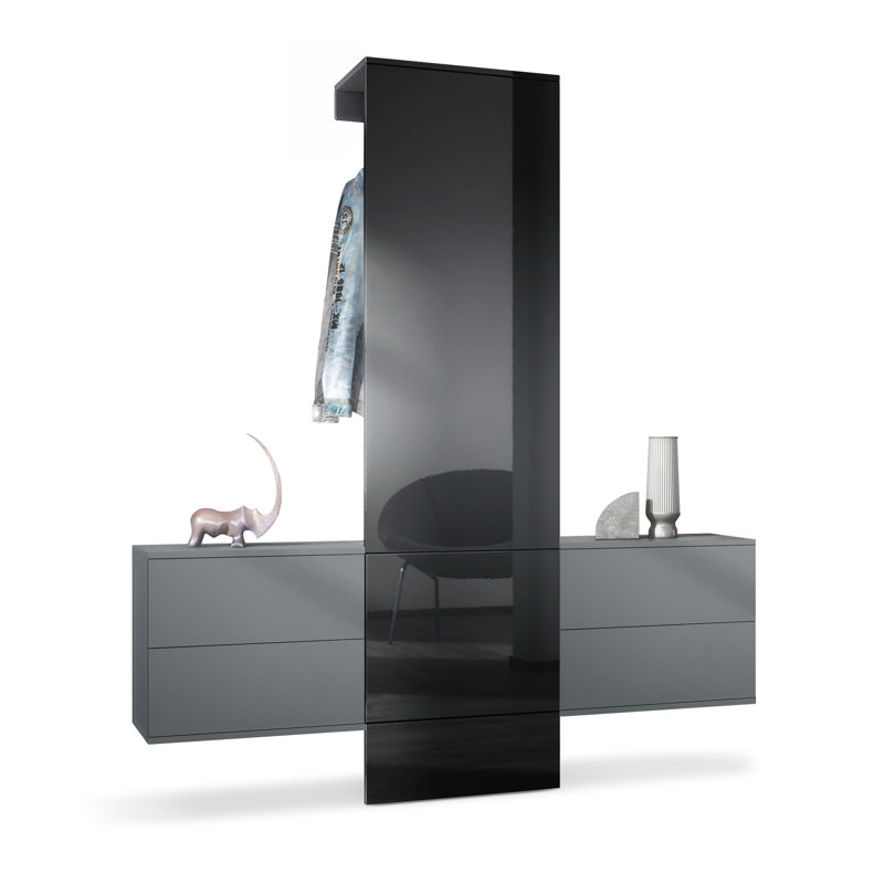 Chappa 157 cm W Hallway Set, High-gloss black