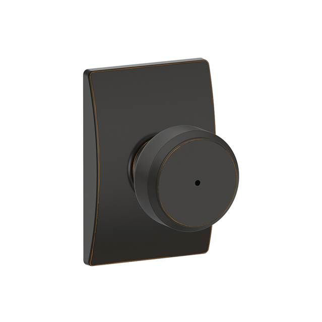 F Series Bowery Privacy Knobset with Century Rosette