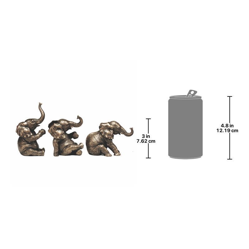 Les cinq figurines pachydermes ludiques