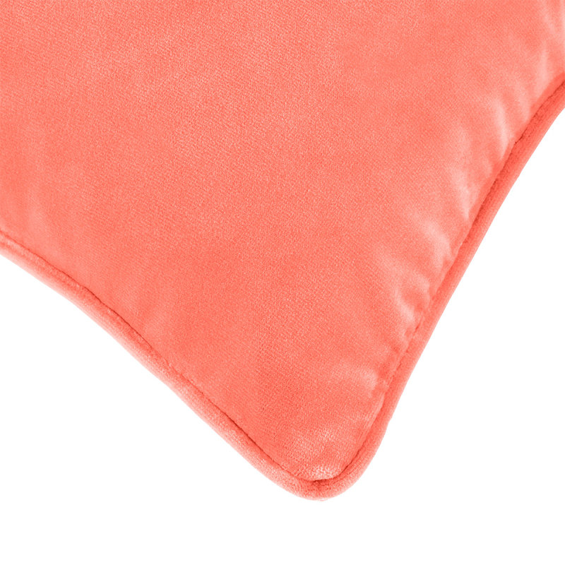 DIVAN Velvet Pillow Cover & Insert, Light Pink, Rectangle 13"H x 22"W