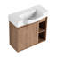 Ensemble de meuble-lavabo simple mural 24 po avec plateau en céramique Oakchade-546604934-791232472