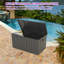 Outdoor and Indoor Metal Storage Deck Box with Lock and Wheels-113420284