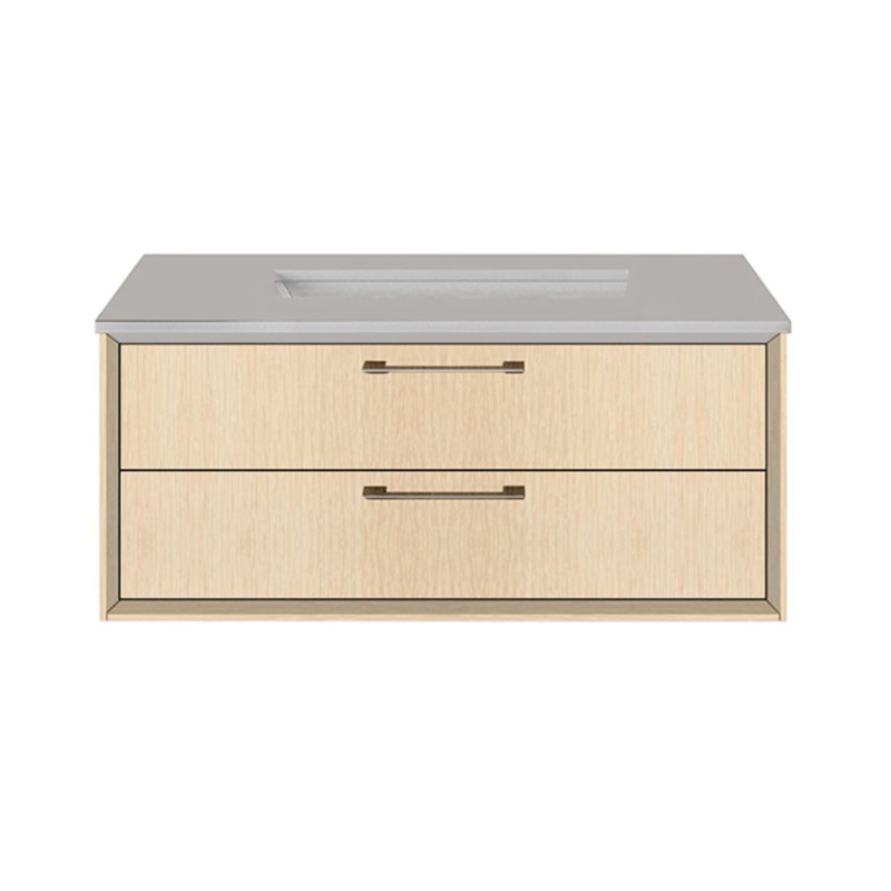Gemelli 30'' W Single Stone Vanity Top, Satin White