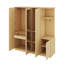 Armoire 4 portes avec tablettes, tiroirs et miroir pleine grandeur-444108927