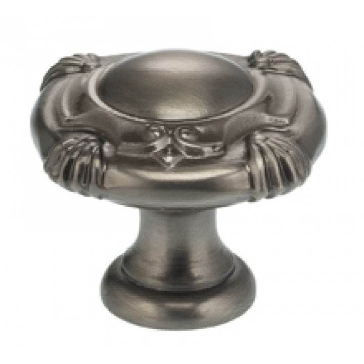 Ornate Mushroom Knob, 1.19" H x 1.19" W x 1.13" D, Pewter