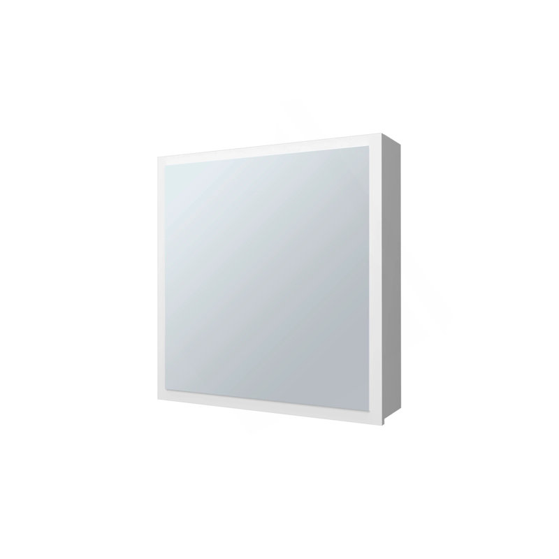 Armoire à pharmacie blanche avec miroir inclus et 1 porte, Blanc