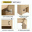 Meuble-lavabo mural avec lavabo en céramique et 1 porte à fermeture en douceur, contreplaqué-353039455
