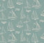 Teal Sailboats; 0435-54