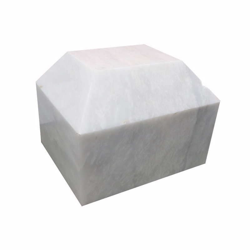 Urne en marbre poli Tribute - crémation pour adultes, capacité de 129 pieds cubes, Gris