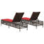  Chaise longue de patio en rotin brun standard PE-2056386443-2056386442